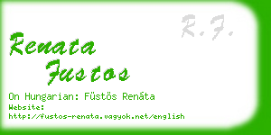 renata fustos business card