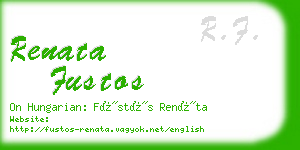 renata fustos business card